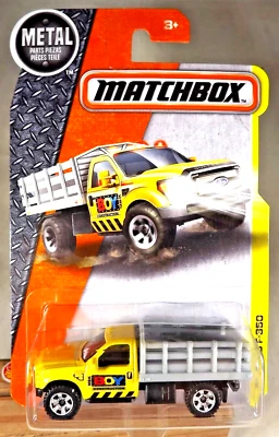 Ford F-350 2015 Matchbox 51/125 MBX construcción amarillo con cromo 6 radios utilitario Foto 1 de 4