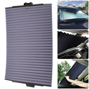 Car Windshield Sun Shade Retractable 18 x 53" Window Cover for Front Windscreen - Picture 1 of 8
