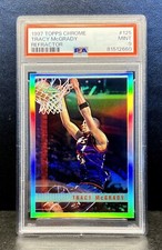 1997-98 Topps Chrome Tracy McGrady Refractor #125 Rookie RC PSA 9 Mint Raptors