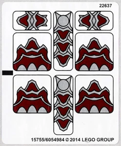 LEGO STICKER SHEET ONLY 70127 WOLF LEGEND BEAST from set New & Genuine - Picture 1 of 1