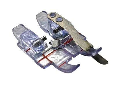 Clear 1/4" Foot with Spring Edge Guide #820881096 for Pfaff Sewing Machines - Image 1 of 4