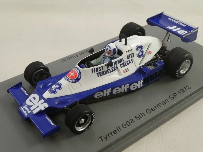 Spark S7237 1/43 TYRRELL 008 NO.3 5TH Gp di Germania 1978 Didier Pironi Vettura