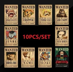 One Piece - Strohhut Piratenbande - Steckbriefe (10er Set) 42 x 28,5 cm - Bild 1 von 2