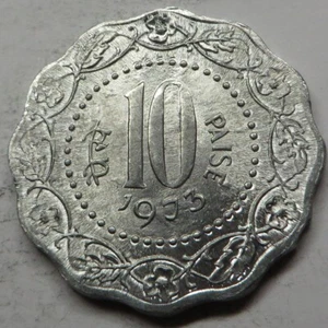 India-Republic 10 Paise 1973(C) Aluminum KM#27.1 UNC - Picture 1 of 2
