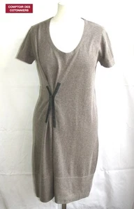 COMPTOIR DES COTONNIERS - Dress M.Short Laurella Cotton Angora Brown T 38 -tbe - Picture 1 of 6