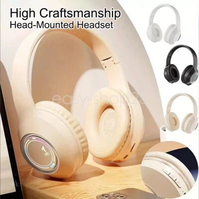 Bluetooth 5.3 Wireless Headphone with Microphone Foldable HIFI Over Ear Headset - Image 1 of 4