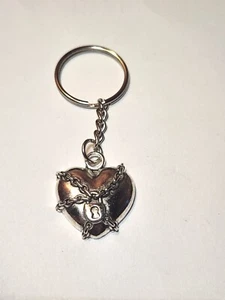 Chain Locked Heart Keychain Bag/key Accessory - Picture 1 of 3