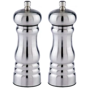 6.6" Prentiss Stainless Steel Pepper & Salt Mill Set - Picture 1 of 7