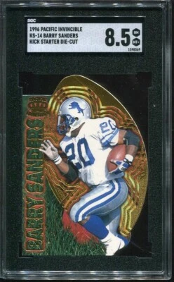 1996 Barry Sanders Pacific Invincible Kick Starter Die-Cut #KS-14 Lions SGC 8.5 - Image 1 of 3