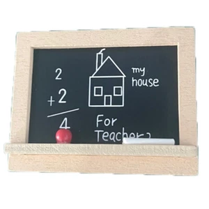 1:12 Miniature Blackboard Chalkboard W/ Easel Dollhouse Classroom AccessoryB`fb - Photo 1/12