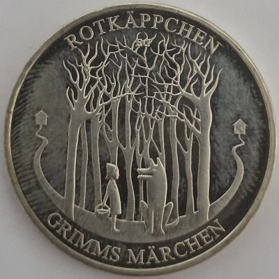20 EURO Silbermünze + Medaille - Rotkäppchen - Grimms Märchen - Bild 1 von 4