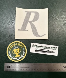 Remington Decal Sticker Set - 1816 Bullet, R, Core-Lokt Round OEM - Picture 1 of 4