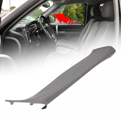 For Chevy Silverado/GMC Sierra 99-07 Passenger Gray Windshield A Pillar Trim - Image 1 of 4