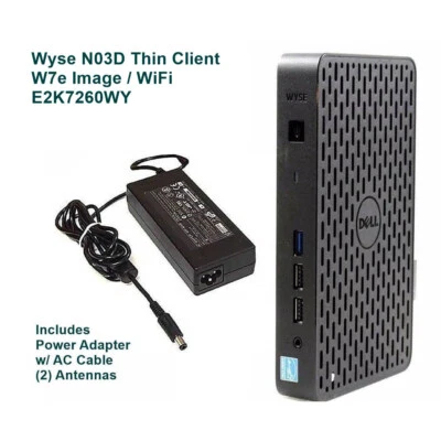Dell Wyse N03D 3290 Intel N2807 1.58GHz 4GR 16GF WiFi ThinClient W7e -Lot Avail - Image 1 of 4