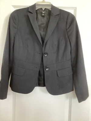 Ann Taylor Women’s Blazer Jacket Size 2P – Black Classic Fit Office Chic - Image 1 of 4