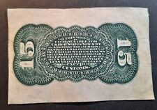ref 382  spécimen de monnaie fractionnaire Américain  15 cent vert 