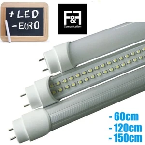 NEON TUBO LED SMD 60-90-120-150 CM 6500K LUCE FREDDA TRASPARENTE / OPACO T8 - Foto 1 di 10
