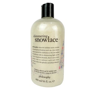 Champú Philosophy Shimmering Snowlace, gel de ducha y baño de burbujas ~ sellado ~ 16 oz - Imagen 1 de 7