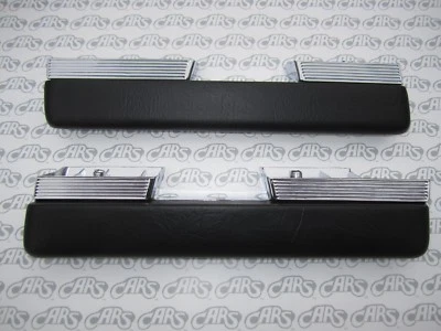 Buick Riviera 1963 1964 reposabrazos cromados | Par | Grano correcto - Negro Foto 1 de 4