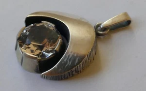 Sten & Laine Finnland Anhänger Bergkristall 925 Silber Vintage 70er pendant  - Bild 1 von 5