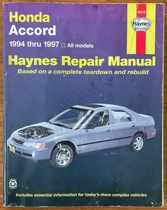 Haynes Repair Manual Honda Accord 1994 Thru 1997 All Models  #42013 - Bild 1 von 5