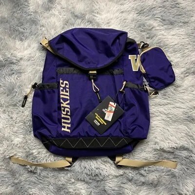 Adidas Washington Huskies Mochila Utilitaria Premium Púrpura Dorado Negro Colegial Foto 1 de 4