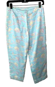 LILLY PULITZER Capri Azul Amarillo Sea Shell Algodón Forrado Talla 2 - Imagen 1 de 7