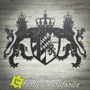 Bavarian Coat of Arms Metal Wall Art Hanging Home Decor - Picture 1 of 6