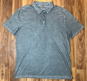 Camisa John Varvatos Para Hombres Grande Gris Mármol Ácido Lavado Preppy EE. UU. - Imagen 1 de 7