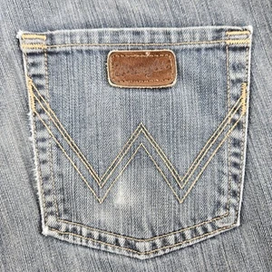 Wrangler Jeans Mens 30x34 (30x32) Blue Retro Relaxed Straight Western Rancher - Picture 1 of 17
