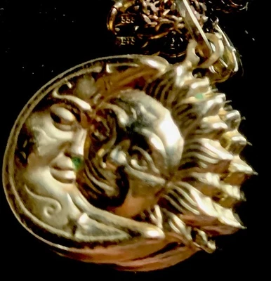 Wunderschöne 585 Anhänger Sonne /Mond . - Bild 1 von 4