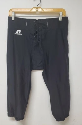 Russell Athletic Boys Solid Black Cropped Football Pants Size Youth  XLarge  - Image 1 of 4