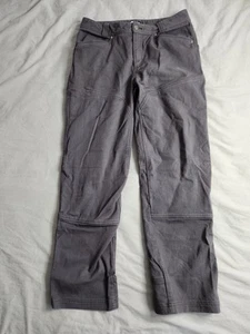 Outdoor Research Flannel Lined Canvas Pants Mens Size 32 Charcoal Gray Hikikg - Afbeelding 1 van 11