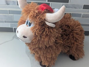 Gemmy Darling Dancing Christmas Highland Cow Santa Hat Animated / Tested & Works - Picture 1 of 3