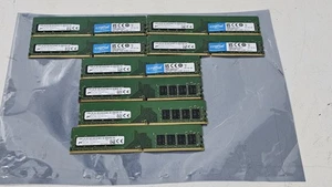 LOTE DE 8 micras 8 GB 1Rx8 DDR4 PC4-2400T UDIMM memoria de escritorio RAM MTA8ATF1G64AZ - Imagen 1 de 6