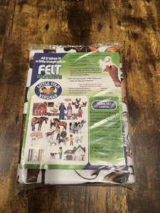 Filz Bauernhoftiere großes Set Kühe Pferde Schweine kleine Volksvorschule neu ungeschnitten - Bild 1 von 6