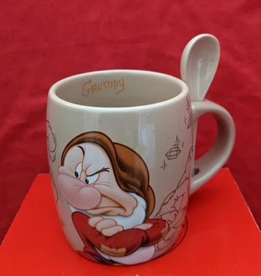 Disneyland Paris / Snow White - Grumpy The Dwarf - Large Mug With Spoon - Image 1 of 3
