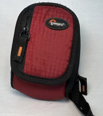 Lowepro Ridge 10 RED/BLACK Digital Small Camera Bag Zips Front Pocket Strap - Image 1 of 4