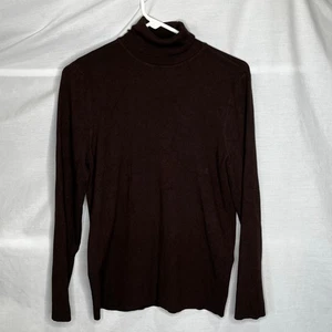 Chico's dunkelbrauner Langarm Rollkragen Pullover L - Bild 1 von 6