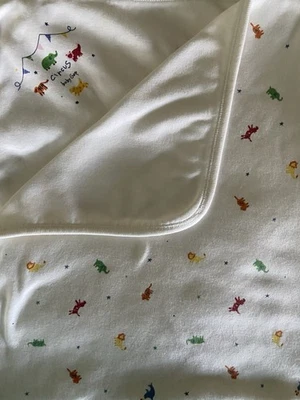 Винтажное хлопковое одеяло для приема животных на тему цирка Baby Gap 90-е 27x31 - Изображение 1 из 4