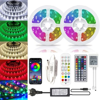 LED Stripe RGB Leiste Streifen 5050 SMD Band Licht Leuchte Lichterkette 1-10m - Bild 1 von 4