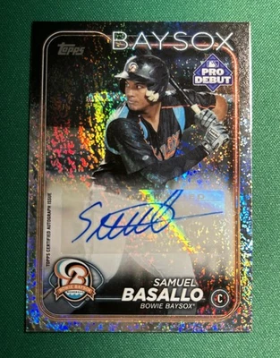 2024 Topps Pro Debut Samuel Basallo Auto Autograph Sparkle Foil #/199 Orioles - Image 1 of 2