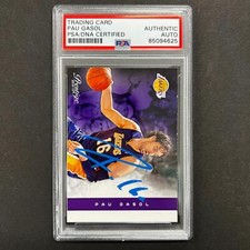 2011-12 Panini Prestige #51 Pau Gasol Signed Card AUTO PSA Slabbed Lakers
