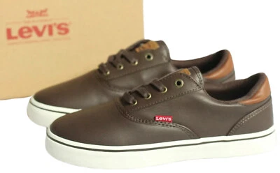 Levi's Boys Ethan Cacti UL Brown/Tan Faux Leather Shoes Casual/Dress Sneakers - Image 1 of 4