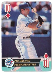 1994 Bicycle Baseball Aces Playing Cards #10D Paul Molitor