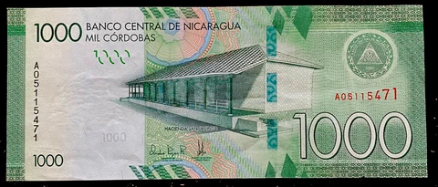 Nicaragua 1000 Cordobas 2017 Banknote World Paper Money FREE SHIPPING!!!! Cover
