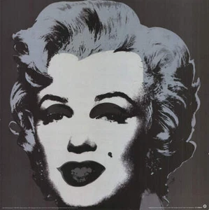 ANDY WARHOL Marilyn Black (sm) 25.5" x 25.5" Poster 1993 Pop Art Black & White W - Picture 1 of 4