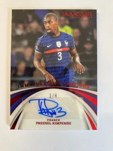 PANINI IMMACULATE COLLECTION 2022-2023 PRESNEL KIMPEMBE FRANCE AUTOGRAPH 01/08. - Picture 1 of 2