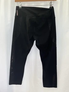 RBX Womens Black Cropped Leggings Size S Polyester Stretch - Picture 1 of 11