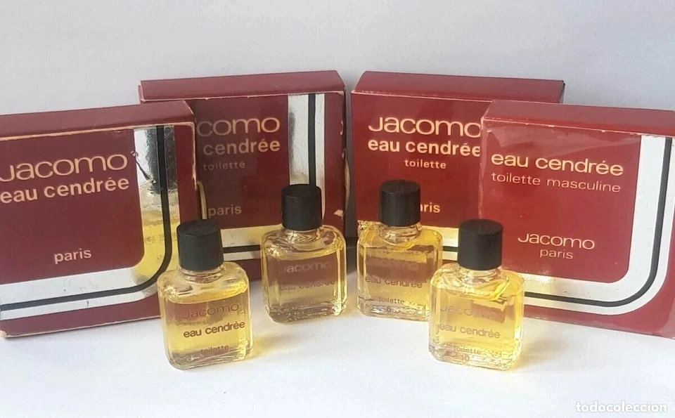 RARETÉ !!! ANCIENNE LOT MINIATURES JACOMO EAU CENDRÉE 4 x T/TM 2,5 ml - Photo 1/1